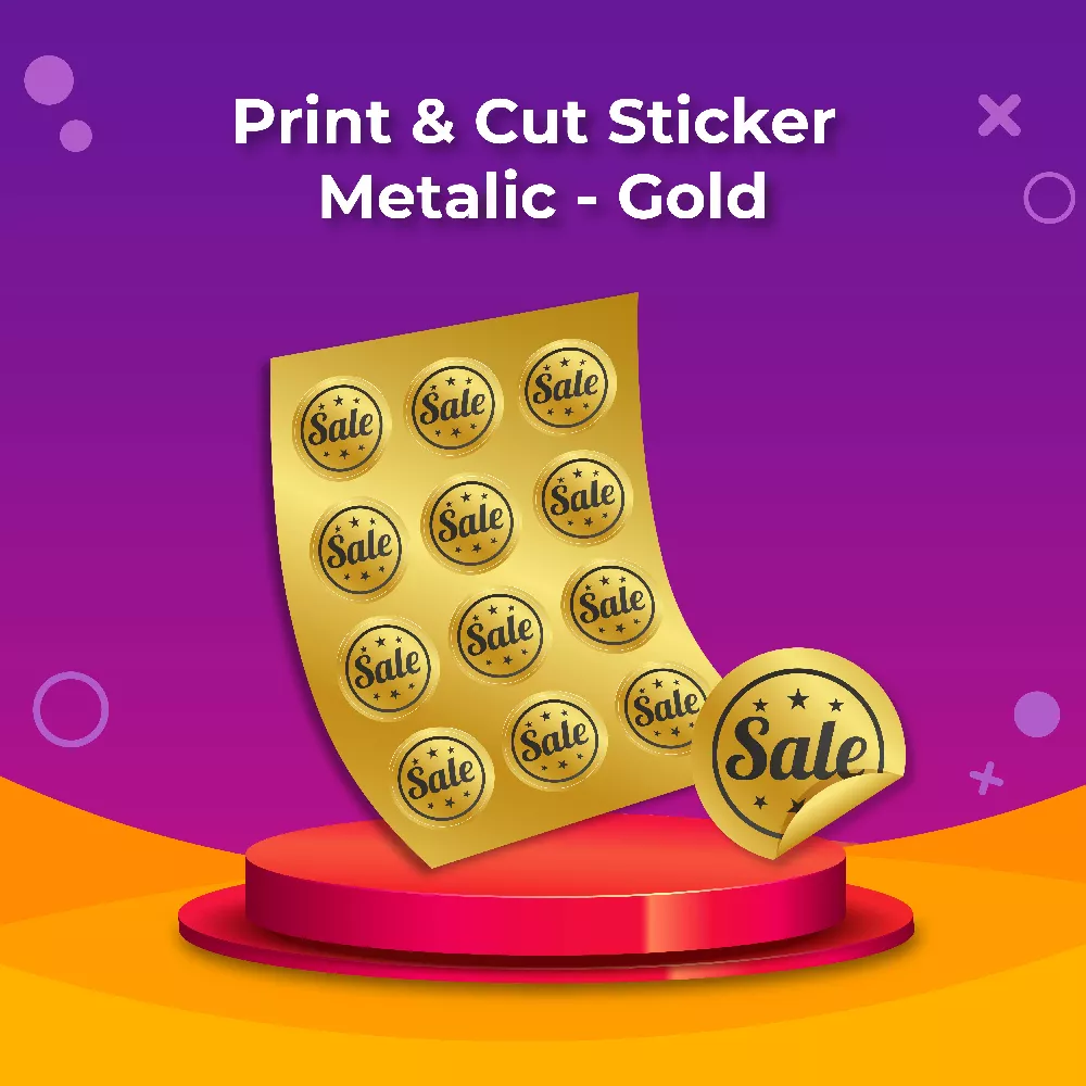 Print & Cut Sticker Metalic - Gold