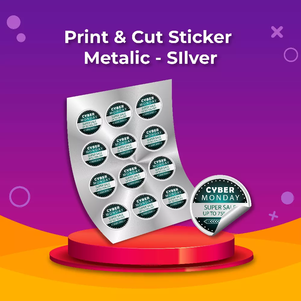 Print & Cut Sticker Metalic - Silver