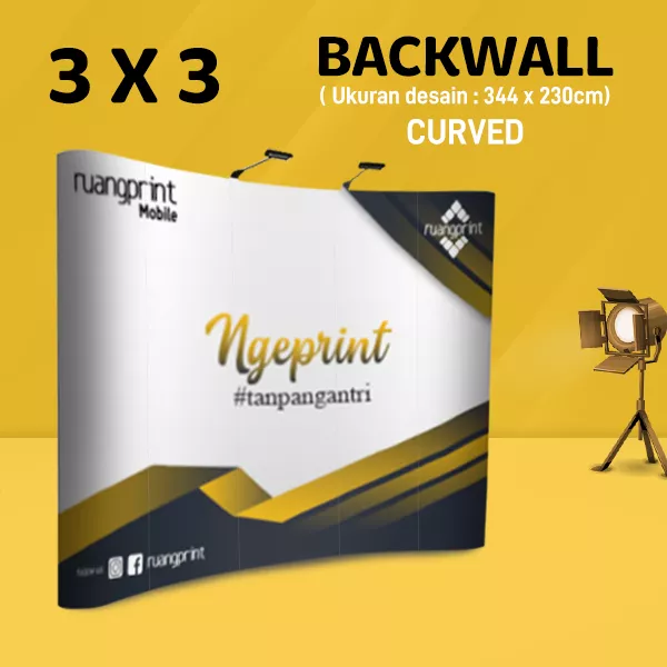 Backwall Curved 3x3
