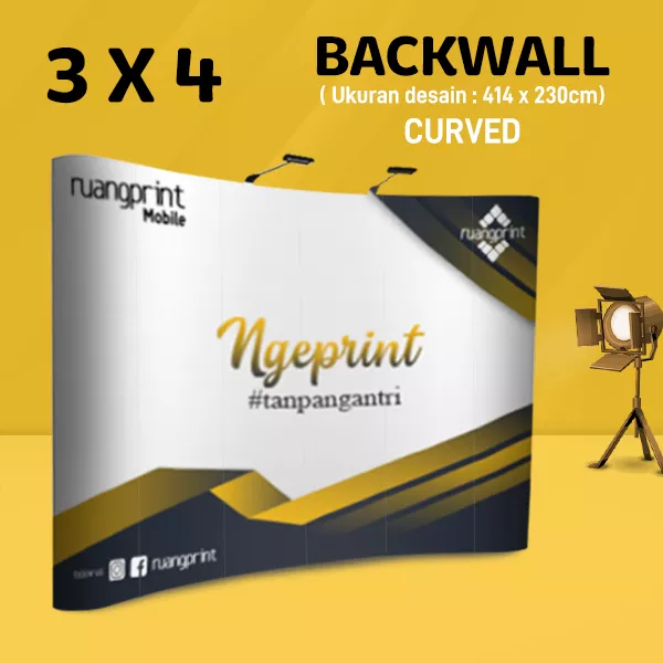 Backwall Curved 3x4