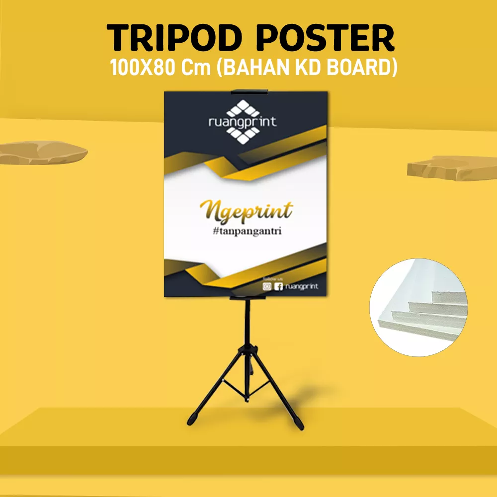 Tripod + Poster 80 x 100 cm (KD Board)