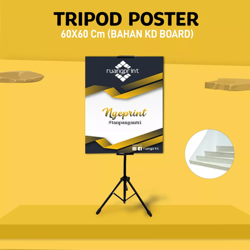 Tripod + Poster 60 x 60 cm (KD Board)