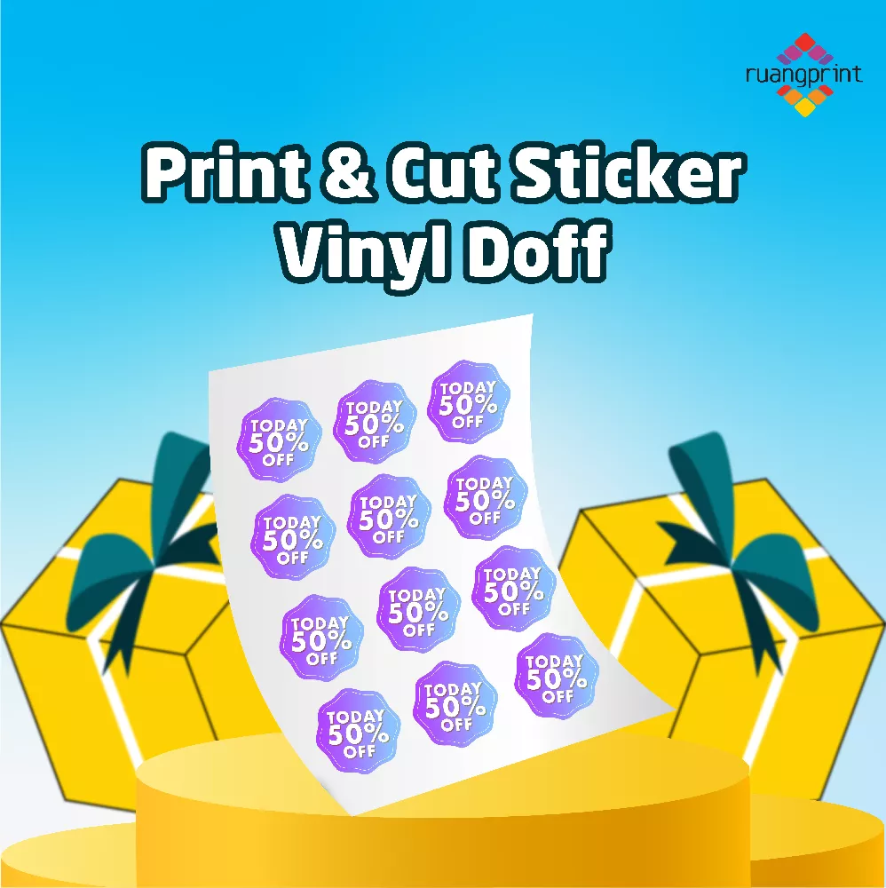 Print & Cut Sticker Vinyl Doff A3