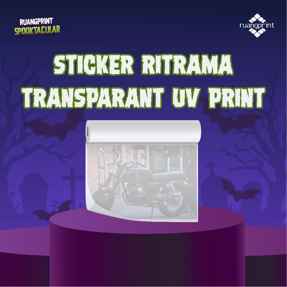 Sticker Ritrama Transparant 1 Layer (Color) - UV Print