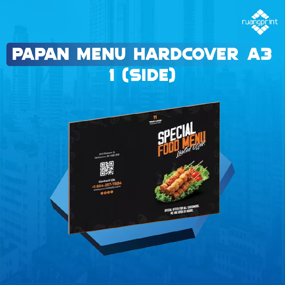 Papan Menu / Hard Cover A3 (1 Side)