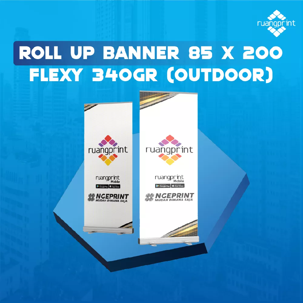 Roll Up Banner 85 x 200 cm Flexy 340gr (Outdoor)