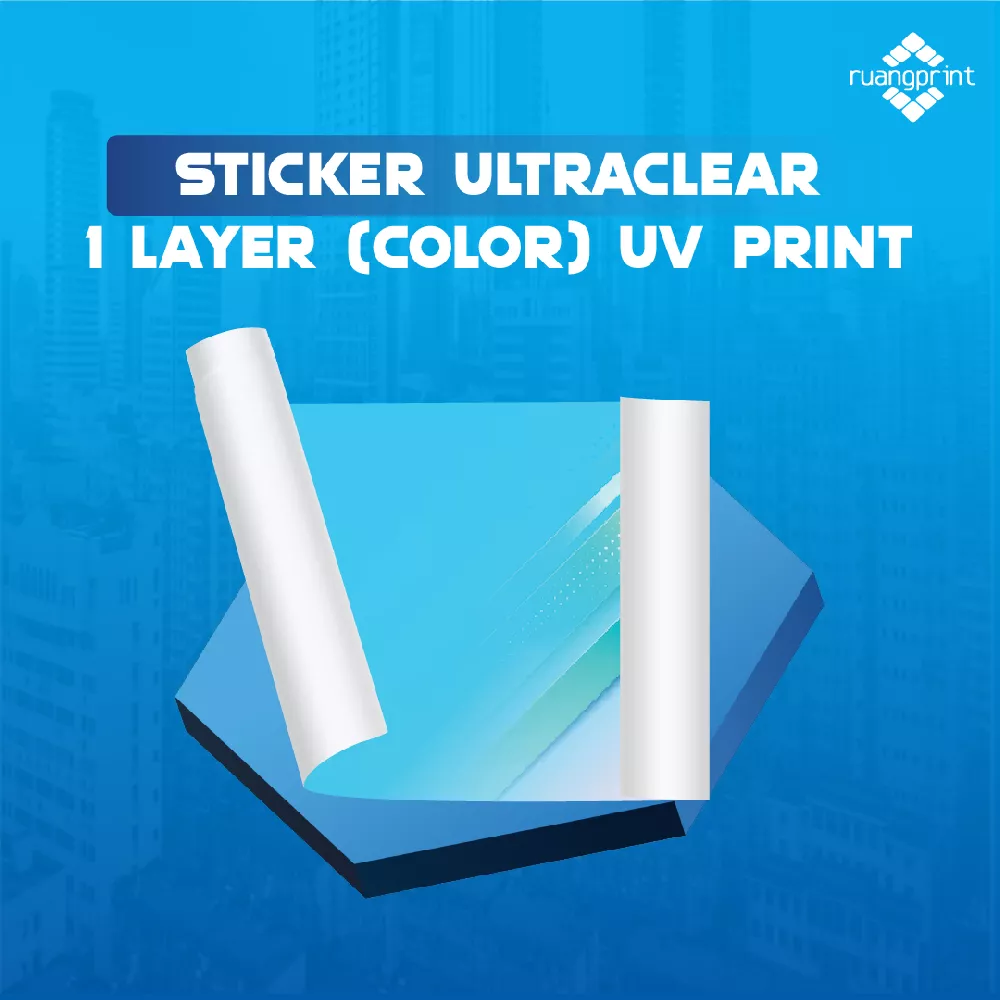 Sticker Ultra Clear 1 Layer (Color) - UV Print