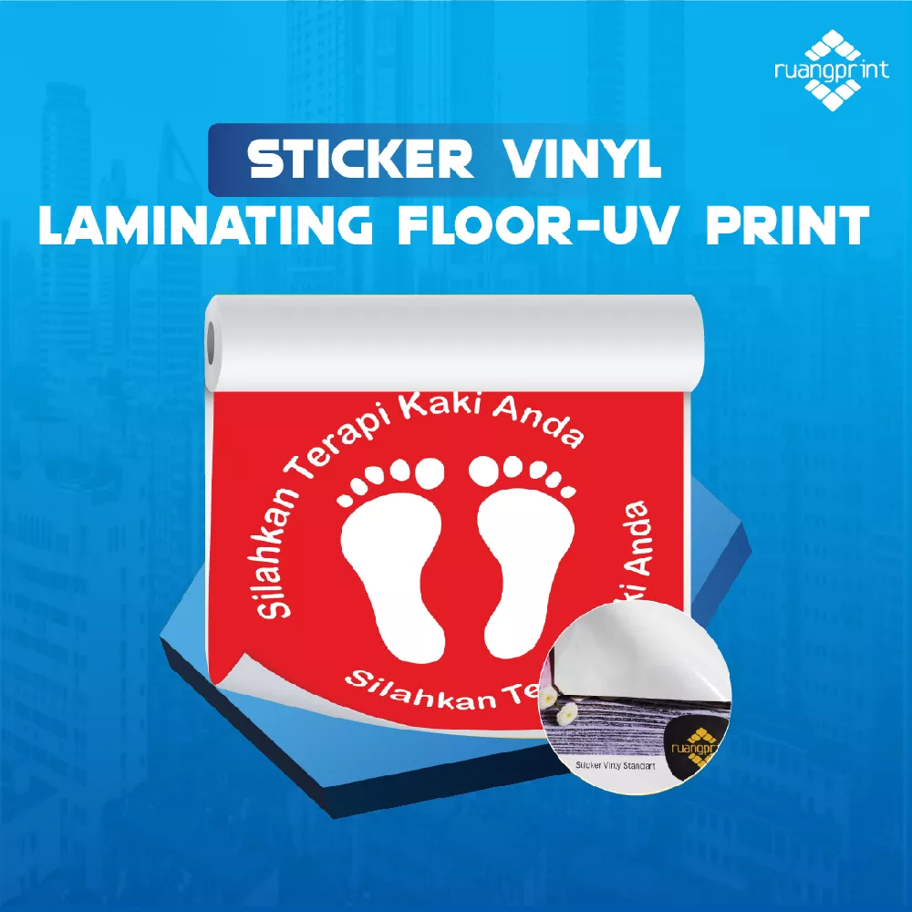 Sticker Vinyl + Laminating Floor - UV PRINT