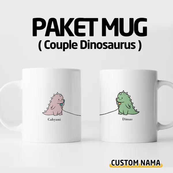 Mug Couple Dinosaurus 