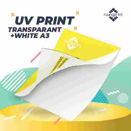 Transparan UV Print + White (A3)