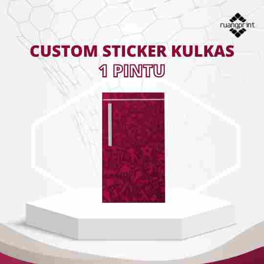 Custom Sticker Kulkas 1 Pintu