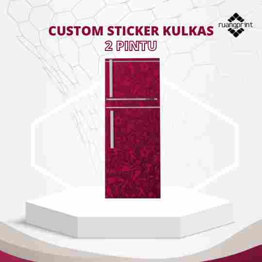 Custom Sticker Kulkas 2 Pintu