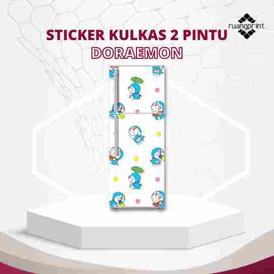 Sticker Kulkas 2 Pintu Doraemon Code #42201906