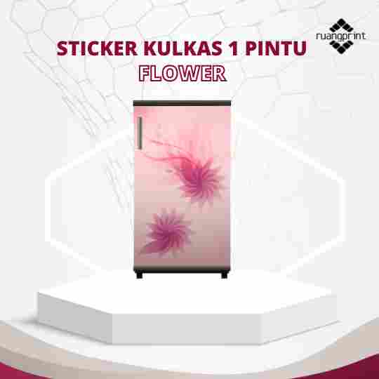 Sticker Kulkas 1 Pintu Flower Code #42201916